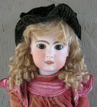Stunning Antique French Jumeau Bisque Head 34 " Tall Doll Compo Body Dd39