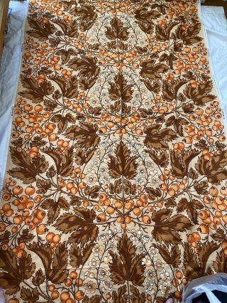 Fabric - Vintage Herukka By " Tampella In Finland 100 Cotton 81.  8 X 50.  7 Inch
