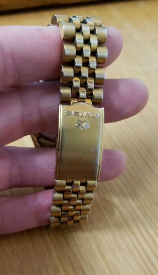Men ' s Vintage Seiko 5Y23 - 8A69 Gold Tone Analog Quartz SQ Watch Battery 3