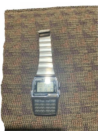 Vintage Casio Data Bank Dbc - 1500 Calculator 150 Alarm Quartz Watch Model 1477