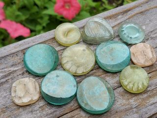 Vintage Embellishments Frosted Glass Cabochons Cabs Diy Jewelry Craft Making