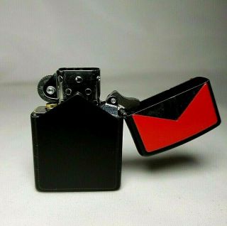 RARE Vintage Zippo Cigarette Lighter Red & Black Deco Arrow Marlboro Design 3