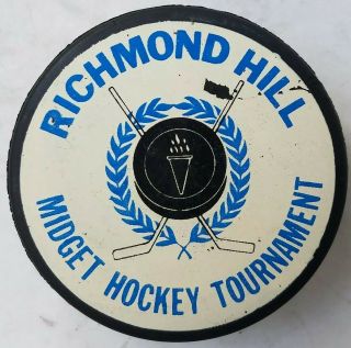 Richmond Hill Midget Hockey Tournament Puck Official Viceroy Canada Vintage