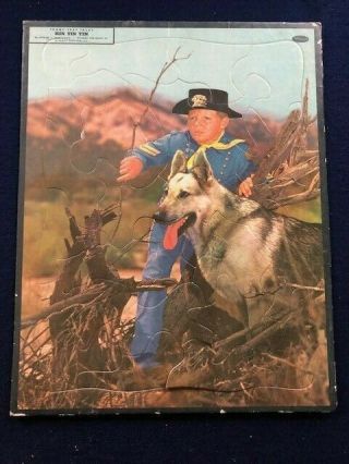 Vintage 1957 Whitman Rin Tin Tin And Little Beaver Inlaid Picture Puzzles