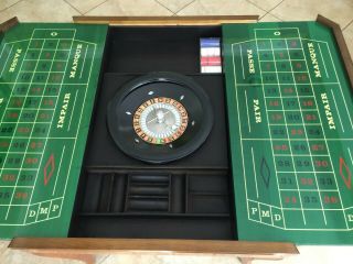 Vintage Italian Inlaid Wooden Game Table w/2 Chairs,  Made in Italy 6