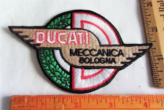 Vintage " Ducati " Patch Collectible Old Italian Race Motorcycle Biker Memorabilia