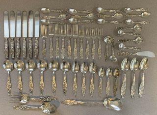 " Lily Of The Valley " Whiting Division Of Gorham Sterling Silver Flatware Set