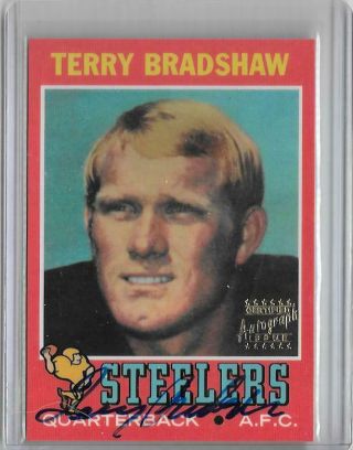 Terry Bradshaw 1999 Topps Stars Rookie Reprint Autograph Auto - Steelers