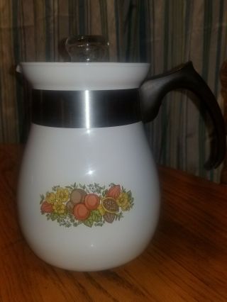 Vintage Corning Ware Stove Top 6 cup Coffee Percolator P - 166 Spice Of Life. 3