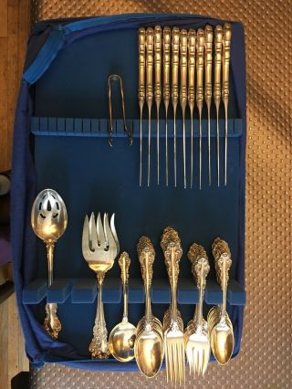 Reed And Barton Spanish Baroque Sterling Silverware Set One Owner -
