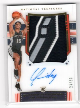 2019 - 20 National Treasures Quinndary Weatherspoon Rc Patch Auto Rpa 23/30 Spurs