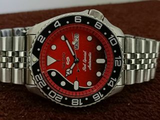 Red Special Brian May Dial Mod Seiko 7s26 - 0020 Skx007 Automatic Watch 730544