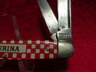 VINTAGE KUTMASTER PURINA CHOWS THREE BLADE FOLDING POCKET KNIFE 2