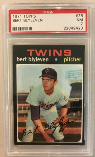 1971 Topps Baseball 26 Bert Blyleven Rookie Psa 7