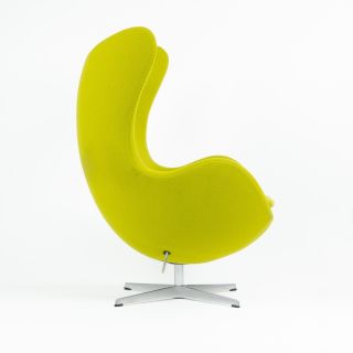 2003 Egg Chair by Arne Jacobsen for Fritz Hansen Fabric Denmark Green 6