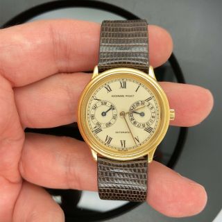 Audemars Piguet 18k Yellow Gold Day Date Vintage Watch 33mm