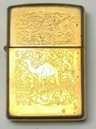 Vintage Zippo 1995 Camel Lighter | 22k Gold Plated Double Sided | EXTREMELY RARE 2