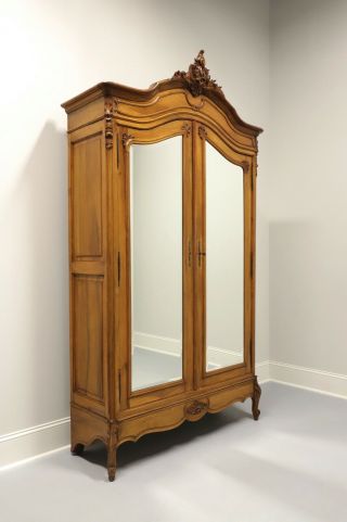 Antique 19th Century Walnut French Country Louis Xv Armoire / Linen Press