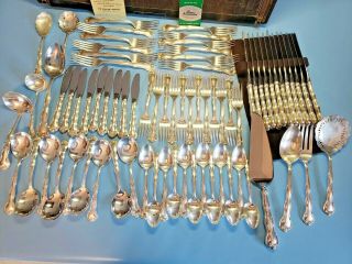 78pcs.  Rondo By Gorham Sterling Silver Flatware Service For 12 Plus Serving