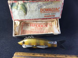 Heddon 409l Perch Scale 4 Point Fish Decoy With Box And Paperwork