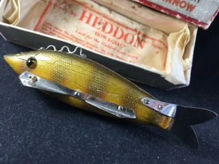 Heddon 409L Perch Scale 4 Point Fish Decoy With Box And Paperwork 2