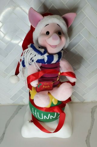 Vintage Telco Motion - Ettes Disney Holiday Pooh Animated Piglet Christmas 16”