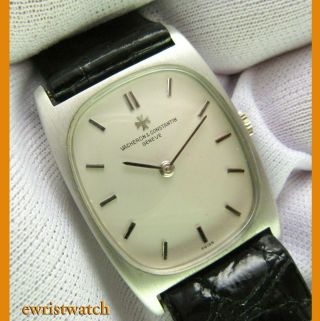 Vintage 70s Vacheron Constantin Solid 18k White Gold Watch Ref.  7813 W/18k Buckle