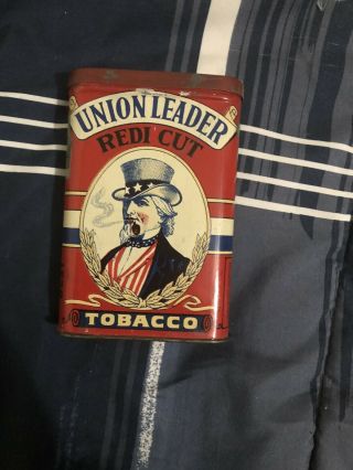 Union Leader Redi Cut Uncle Sam Tobacco Tin
