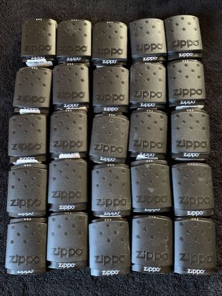 25 Empty Black Plastic Zippo Lighter Boxes - For Full Size Lighters