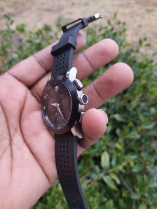 Movado Museum Black PVD Steel Chronograph Men ' s Wristwatch (Model:0606545) 6