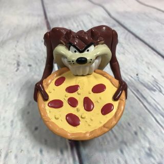 1995 Tasmanian Devil Eating Pizza Figure Warner Bros Looney Tunes Taz Vintage