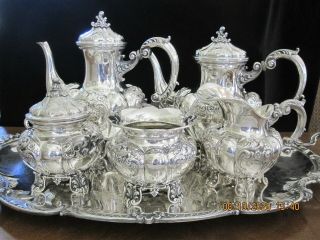 Fornari Of Rome,  Italy Sterling Silver Coffee And Tea Service 1952