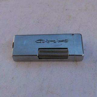 Rare Vintage Dunhill Cigarette Lighter Authentic Swiss Flip Top Deco Chrome Look