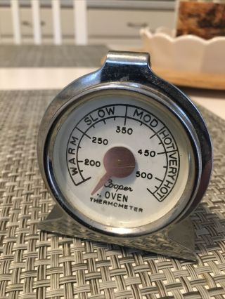 Vintage Cooper Oven Thermometer 100 600 Usa