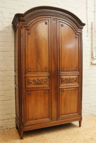 Large Antique French Louis Xvi Style 2 Door Armoire Wardrobe