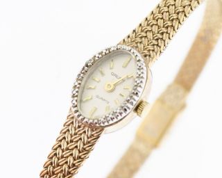 Vintage Ladies Gruen Quartz Gold Tone Watch