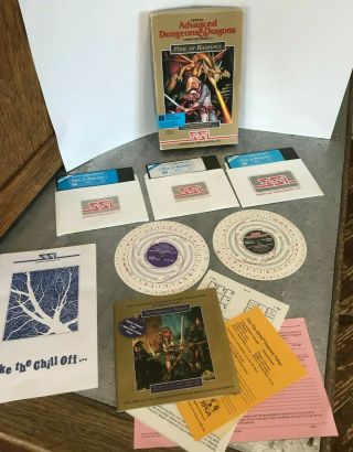 Vtg Advanced Dungeons & Dragons Pool Of Radiance Commodore 64/128 Ssi Pc Game