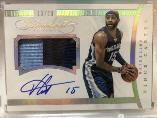 2014 - 15 Panini Flawless Vince Carter Momentous Patch Auto 13/20 Exquisite