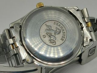 Omega Seamaster QUARTZ cal.  1342 watch special golden dial Vintage Rare 6