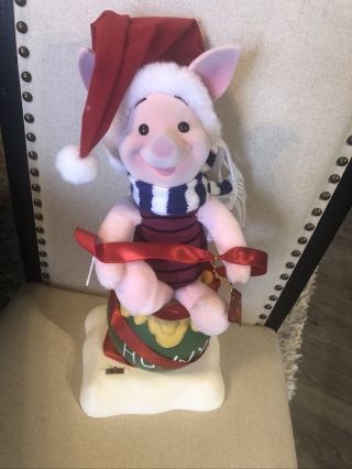 Vintage Telco Motion - Ettes Disney Holiday Pooh Animated Piglet Christmas 16”