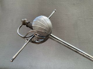 Lovely Antique Cup - Hilt Rapier Sword Signed Solingen Blade.  1700 - 1730