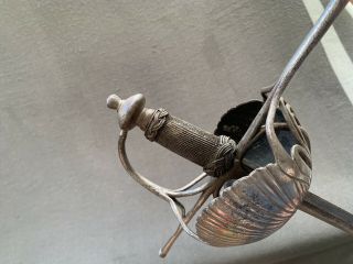 Lovely Antique Cup - Hilt Rapier Sword Signed Solingen Blade.  1700 - 1730 2