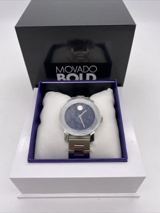 Movado Bold 3600396 Silver Stainless Steel Blue Dial Women 