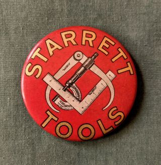 Vintage Starrett Tools Advertising Pocket Mirror