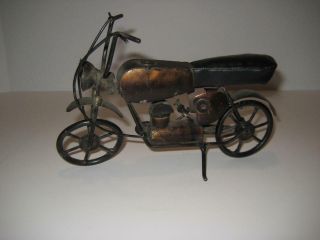 Vintage Classic Style Motorcycle Metal Art Sculpture 8 " X 6 " X 3 "
