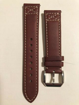 20mm Luxury Italian Leather Watch Band Strap With Quick Release And Solid Buckle