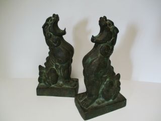 2 Antique 18th To 19th Century Bronze Metal Sculpture Griffin Iconic Mythologica