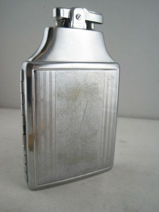 Vintage Ronson Art Deco Mastercase - Lighter And Cigarette Case - Silver Tone