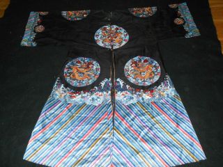 LARGE CHINESE QING DYNASTY ROBE 6