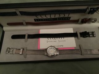Ecclissi Sterling Silver Watch With 3 Other Bands